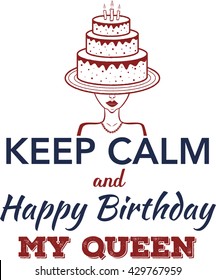 Happy Birthday, greeting card, birthday cake.