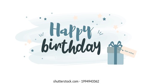 Happy birthday greeting card in cute original design
