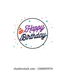 Happy Birthday Greeting Card Design Vector