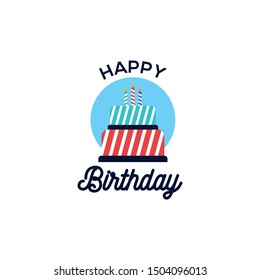 Happy Birthday Greeting Card Design Vector