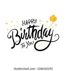 Happy Birthday Greeting Card Design Vector Stock Vector (Royalty Free ...