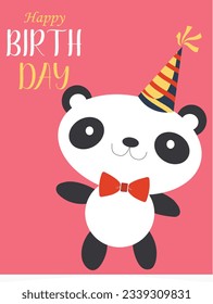 Happy birthday greeting card design with fun party and confetti decoration background