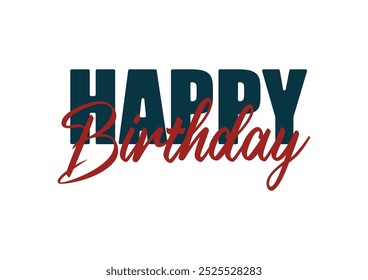 Happy Birthday Greeting card Design Vector Template for postcard, poster, flyer, banner.