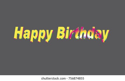 Happy Birthday Greeting Card Design 