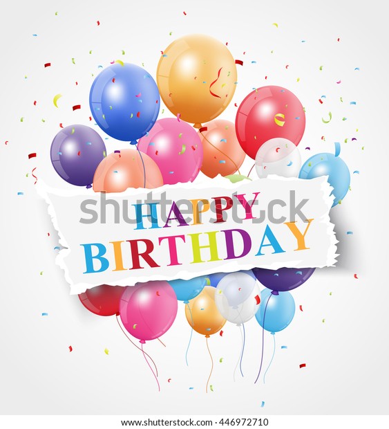 Happy Birthday Greeting Card Design Stock Vector (Royalty Free ...