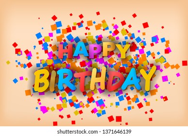 Happy Birthday - greeting card, flyer, invitation - vector