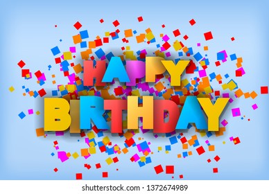 Happy Birthday - greeting card, flyer, invitation - vector