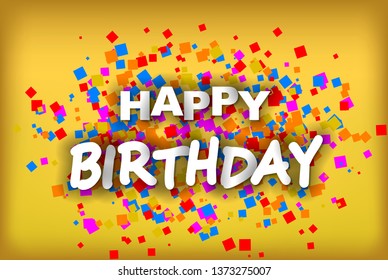 Happy Birthday Text Gift Boxes On Stock Vector (Royalty Free) 582953521 ...
