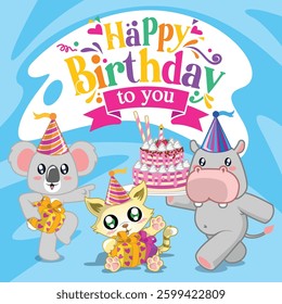 happy birthday for greeting card, gift card
