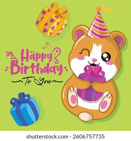 happy birthday for greeting card, gift card