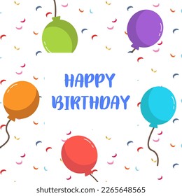 happy birthday greeting card. Holiday, birthday celebration