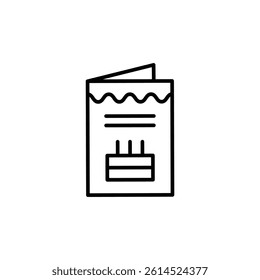 Happy Birthday greeting card icon. Greeting Card with Happy Birthday text. Perfect for greeting cards or birthday-themed branding. Vector illustration.