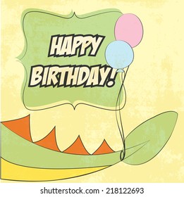 happy birthday greeting card illustration vector format