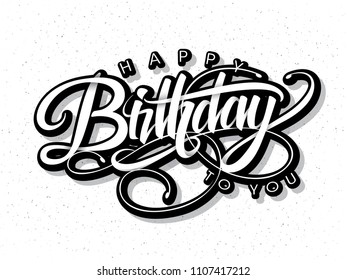 Happy Birthday greeting card with lettering design