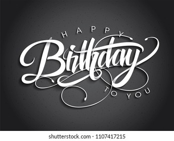 Happy Birthday greeting card with lettering design