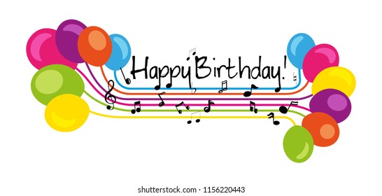 Happy Birthday greeting card with lettering design
