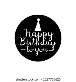 Happy Birthday greeting card. Happy birthday lettering design