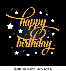 Happy Birthday Greeting Card Lettering Design Stock Vector (Royalty ...