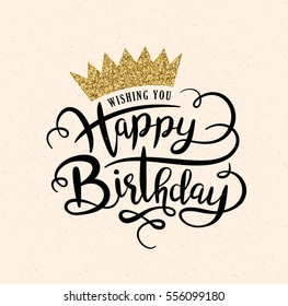 Happy Birthday greeting card with lettering design