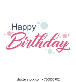 Happy Birthday greeting card with lettering design