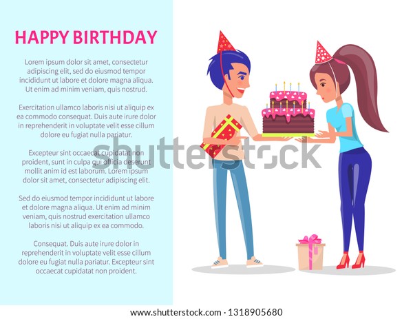 Happy Birthday Greeting Card Male Gift Stock Image Download Now