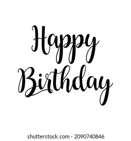 Happy Birthday Greeting Card Modern Calligraphy Stock Vector (Royalty ...