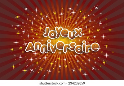 Happy Birthday Greeting Card On Background vector Illustration