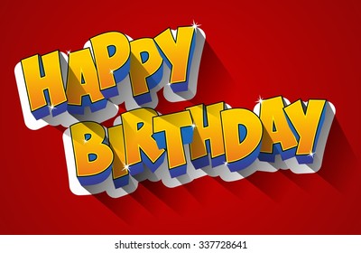 Happy Birthday Greeting Card On Background vector Illustration