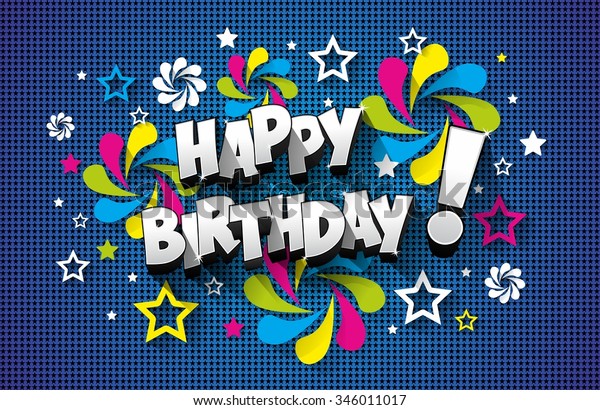 Carte De Voeux Joyeux Anniversaire Sur Image Vectorielle De Stock Libre De Droits