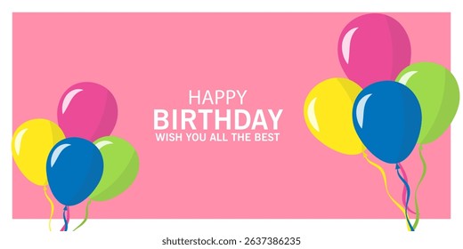 Happy Birthday greeting card poster, banner and invitation templates with glitter elements. Trendy and minimalist with pastel colours, collection of birthday cover with copy space with cake, baloons.