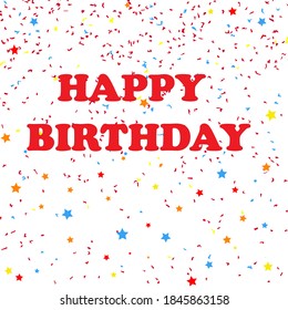 Happy Birthday Greeting Card Template Stock Vector (Royalty Free ...