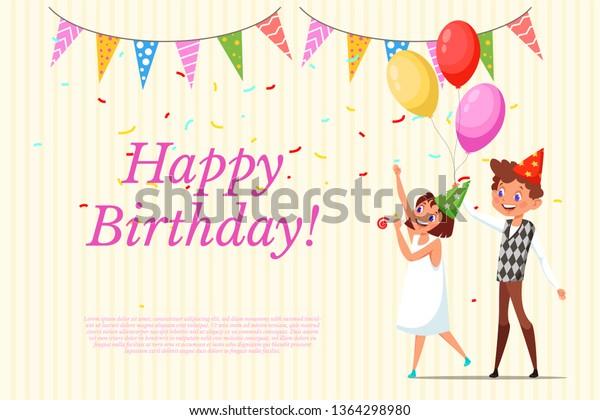 happy birthday greeting card template child stock vector boy birthday card template
