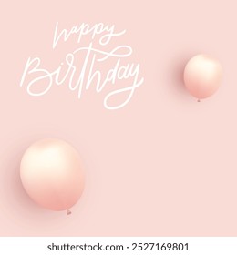 Glückwunschkarte zum Geburtstag. Alles Gute zum Geburtstag Text mit Ballon Dekoration Element für Geburtstag Feier Grußkarte Design. Vektorgrafik