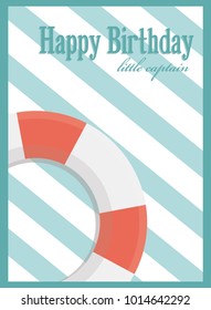 Happy Birthday greeting card . Vector illustration.
