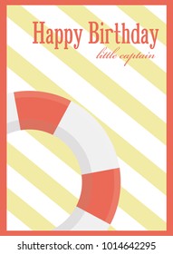 Happy Birthday greeting card . Vector illustration.