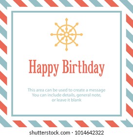 Happy Birthday greeting card . Vector illustration.