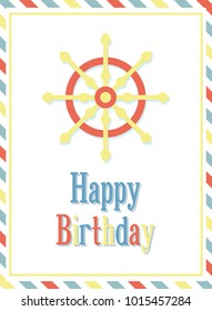 Happy Birthday greeting card . Vector illustration svg