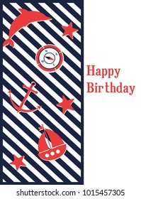 Happy Birthday greeting card . Vector illustration svg