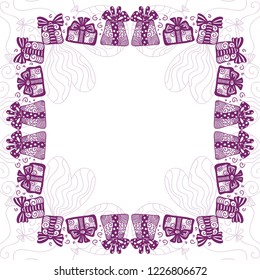 Happy birthday greeting card. Vector illustration