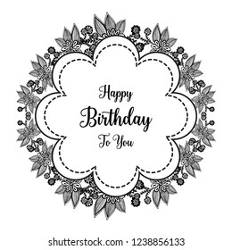 Happy Birthday Greeting Card Vector Illustration