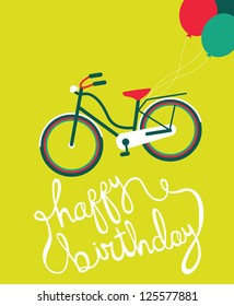 happy birthday greeting card. vector illustration