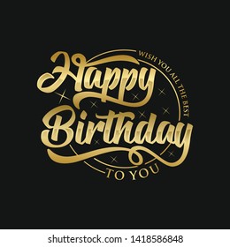 Happy birthday greeting card vector illustration