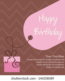 happy birthday greeting card. vector illustration