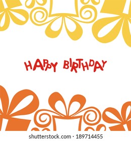 Happy birthday greeting card vector illustration