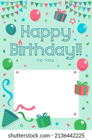 Happy Birthday Greeting Card Vector Illustration Stock Vector (Royalty ...