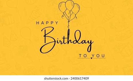 happy birthday greeting card. vector illustrator