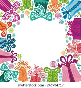 Happy birthday greeting card vector illustration