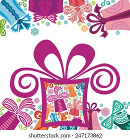 Happy birthday greeting card vector illustration