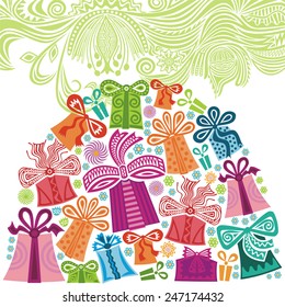 Happy birthday greeting card vector illustration