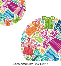 Happy birthday greeting card vector illustration